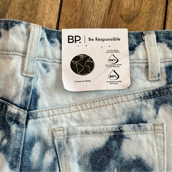 New BP Women's High Rise Distressed Bleached Cotton Ripped Denim Shorts / Sz 24 - Picture 6 of 14